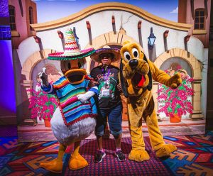 lady with disabilities with Disney characters