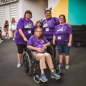 people with disabilities walking around Disney World